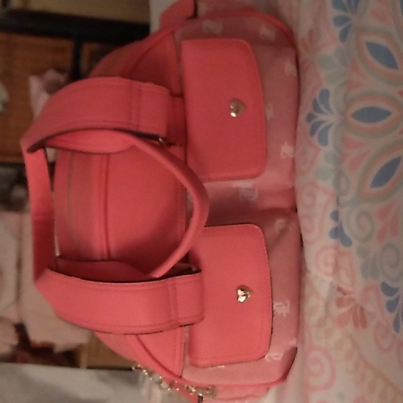 Juicy Couture Handbags - Juicy Couture Sparkly Pink Bowler Bag Pockets Viral Tik Tok